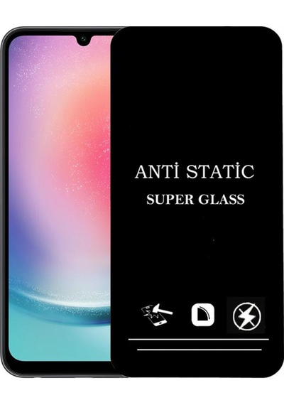 Samsung Galaxy Uyumlu A24 Anti Statik Ekran Koruyucu Toz Tutmayan Kırılmaz Cam