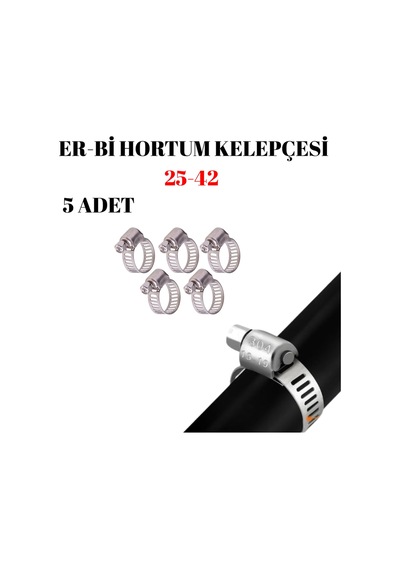 A Tipi 25-42 Mm Ayarlı Hortum Kelepçesi 5 Adet