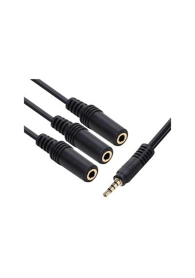 3 Port AUX 3.5 mm. Kulaklık Mikrofon Çoklayıcı Splitter Çevirici