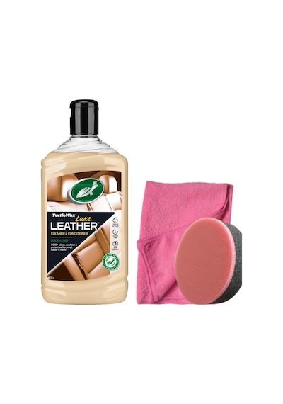 Turtle Wax Deri Temizleyici Ve Besleyici Krem 500 Ml, Mikrofiber Bez, Cila Sünger