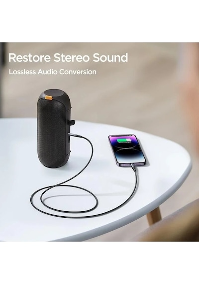 Joyroom Sy-a06 Ses Aktarım Çevirici Aux Audio Kablo Lightning Den 3.5mm