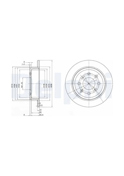 Honda Civic 4 Arka Fren Diski 1990-1992 Delphı Bg2538 2adettir