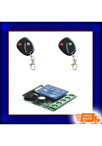 2 Uzaktan Kumandalı 1 Röle Kartı Kepenk Garaj Motor Kilit