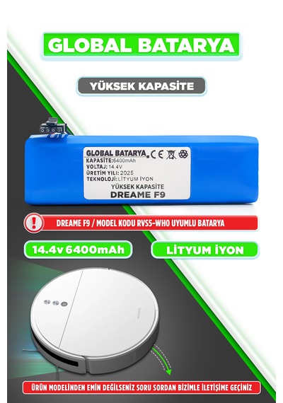 Dreame F9 Uyumlu Batarya 6400mah