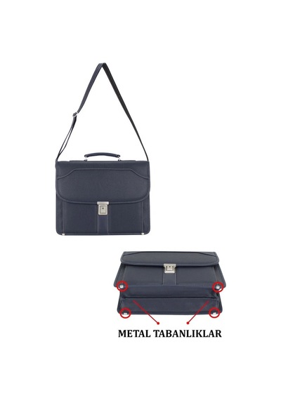 Case Club Notebook Laptop Evrak Çantası 15.6'inç 5 Bölmeli Su Geçirmez Omuz Askılı Lacivert