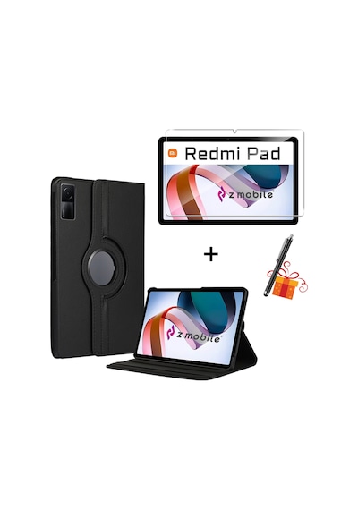 Redmi Pad 10.61 2022 Uyumlu Tablet Kılıfı Ekran Koruyucu Kalem  Set Kapaklı Standlı Kılıf Kapaklı Kılıf