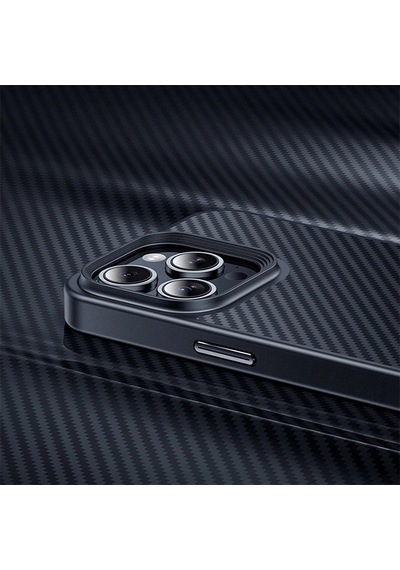 Hoco Apple iPhone Uyumlu iPhone 15 Pro As7 Kevlar Kılıf Manyetik Magsafeli Telefon Kılıfı- 5775 Siyah