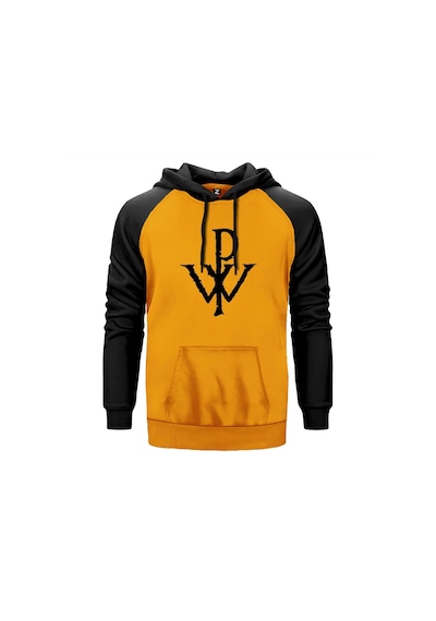Powerwolf Logo Design Sarı Renk Reglan Kol Sweatshirt Sarı