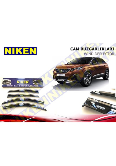 Peugeot 3008 Kromlu Cam Rüzgarlığı 2016+2024 Niken Marka