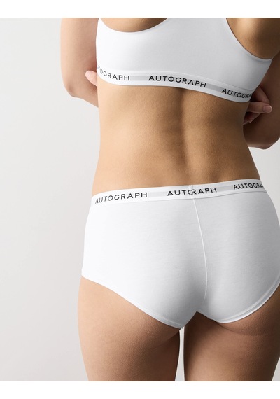 Marks & Spencer Lille Supima Pamuklu Düşük Bel Short Külot T81005072Y Beyaz