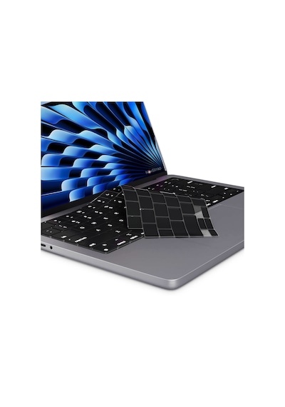 Novstrap Apple Uyumlu MacBook Air 15 İnç 2023 A2941 M2 Çip Türkçe Q Siyah Klavye Koruyucu Kılıf