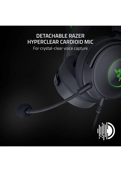 Kraken Kitty V2 Pro - Değiştirilebilir Kulaklı Kablolu Rgb Kulaklık Değiştirilebilir Kitty, Ayı Ve Tavşan Kulakları Reaktif Akış Aydınlatması Siyah Diğer