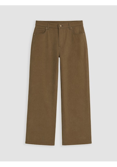 Lcw Modest Haki Wideleg Kadın Jean Pantolon