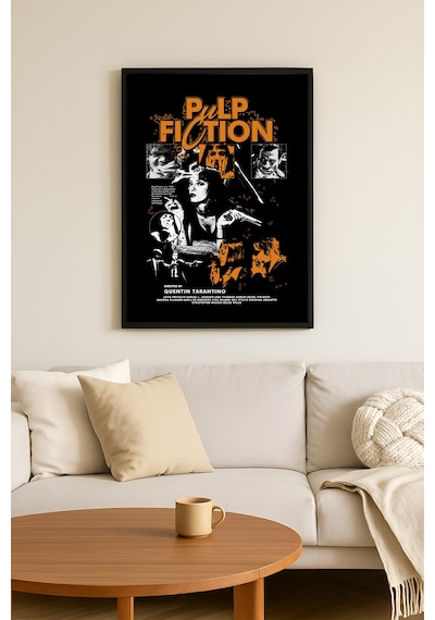 Pulp Fiction Siyah Ahşap Çerçeveli Poster, Film Duvar Tablosu