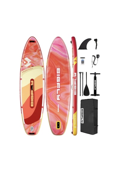 Tropical Orange Touring Paddle Board Sup Seti 335x86x15 Cm