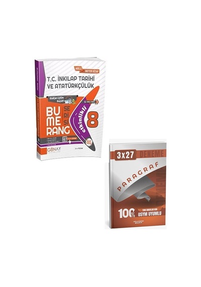 2027 Günay 2027 8. Sınıf T.c. İnkılap Tarihi Ve Atatürkçülük Bumerang Etkinlikli+anla Kazan Paragraf Deneme