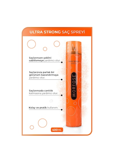 Morfose Ultra Strong Saç Spreyi 4 x 400 ML