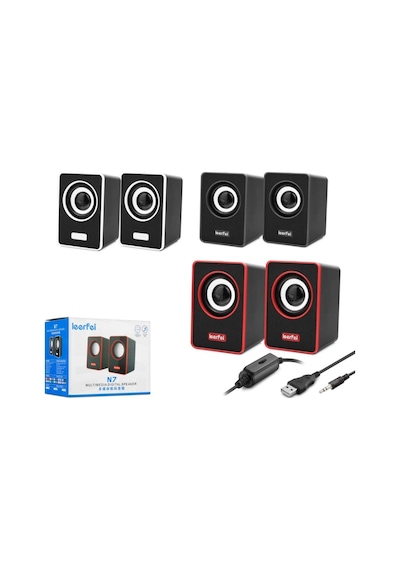 N7 Bilgisayar Hoparlörü Pc Laptop Usb Speaker 1+1 Ses Sistemi
