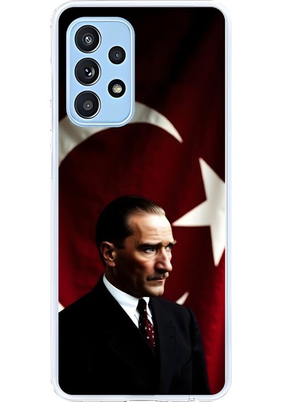 Samsung Galaxy A52 Uyumlu Şeffaf Kılıf Atatürk 4 Tasarımlı