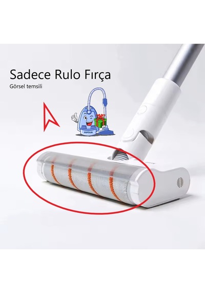 Dreame V9 V10 V11 V16 Uyumlu Soft Roller Rulo Fırça Süpürge Başlığı