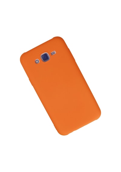 Samsung Galaxy Uyumlu J7 Kılıf Nano İçi Kadife Silikon - Turuncu Bz8683140253875