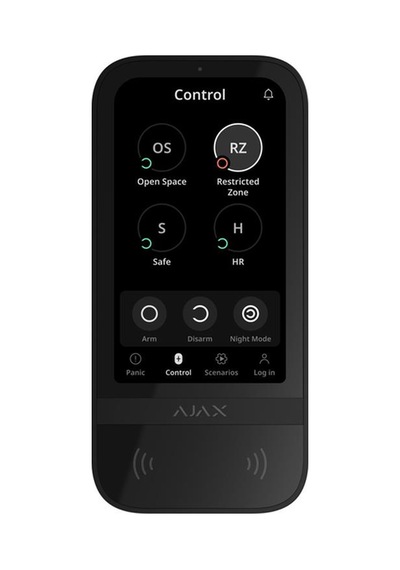 Ajax Keypad Touchscreen Dokunmatik Ekranlı Tuş Takımı Siyah