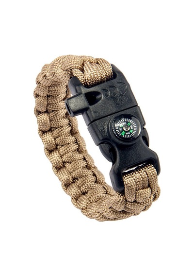 Paracord Bileklik-pusula-ateş Başlatıcı-düdük-çöl Rengi-2021 Bej