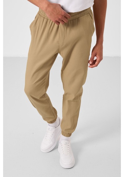 Tommylife Koyu Bej Standart Fit Dokuma Hafif Esnek Chino Erkek Pantolon - 82176 KOYU BEJ Koyu Bej