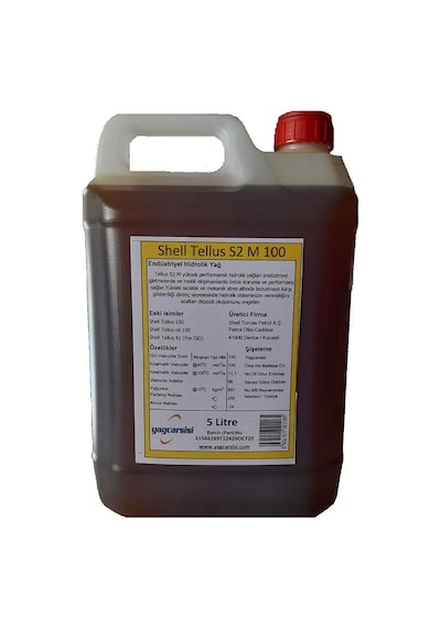 Shell Tellus S2 M 100 Bidon Hidrolik Yağ 5 L