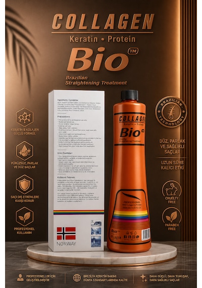 Bio Brezilya Saç Keretin Botox Protein Bakım 1000 Ml