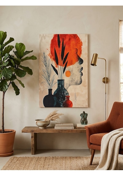 Tablo 60x90 Cm Büyük Boy Kafe Ve Salon Hediyelik Duvar Aksesuarı Siyah Mat