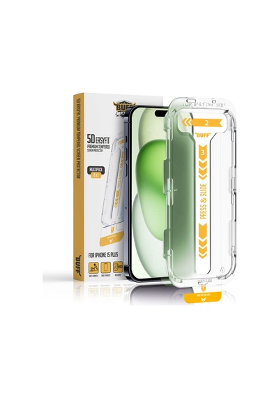 Buff Apple iPhone 15 Plus Uyumlu 5d Easyfit Ekran Koruyucu