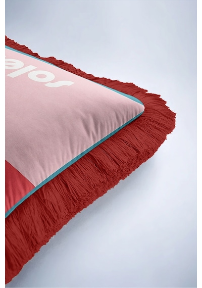 Güneş Motifli All Day Saçaklı Yastık Kılıfı-retro Solar Pembe Kırmızı Bordo Püsküllü Kırlent Kılıfı Derin Sahil Nektar