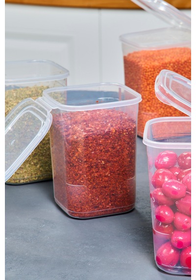 10 Adet 20 Parça Etiketli Kendinden Kapaklı Erzak Dondurucu Baharat Saklama Kabı Seti 1,15 Litre Pla Diğer