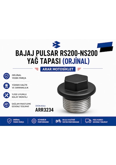 Bajaj Pulsar Rs200-ns200 Yağ Tapası  -arr3234 Siyah