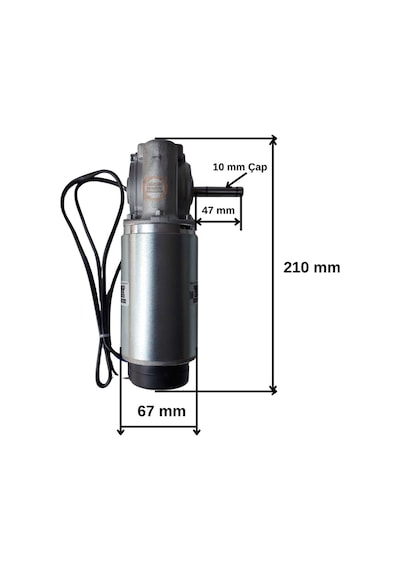 12/24v 100w 200 Rpm Dc Enkoderli Motor-asansör Kapı Motoru Crl-4001b