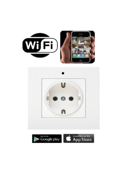 Duvar Prizi Wifi Kamera Bakıcı Kamerası 7/24 Uzaktan Canlı