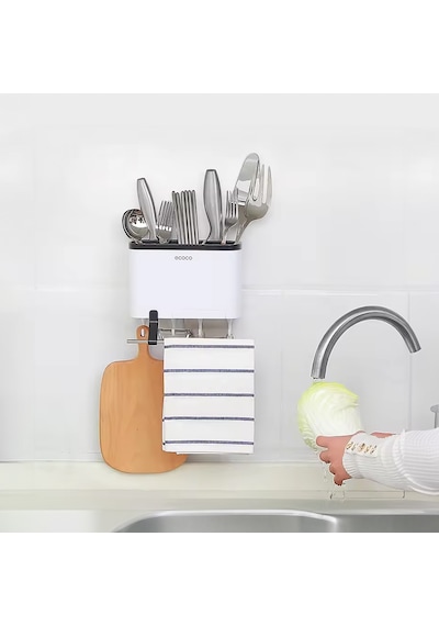 Ecoco Duvara Yapışkanlı Çatal Kaşık Bıçak Mutfak Düzenleyici