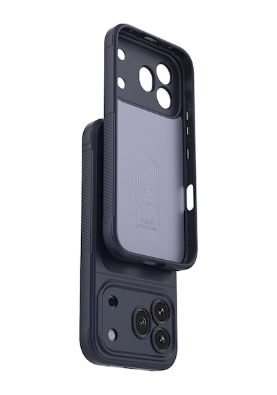 Maks Technology Honor 600 Pro 5g Kılıf Esnek Tpu Oyuklu Arka Yüzey Tasarımlı Mkst Etnik Silikon Kapak - Lacivert