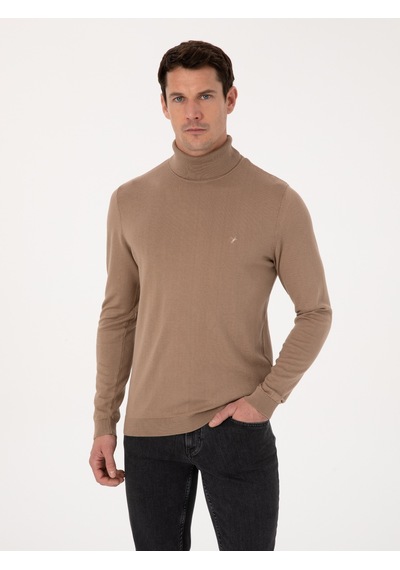 Cacharel Camel Slim Fit Pamuk Karışımlı Balıkçı Yaka Triko Kazak Kahverengi Cacharel Camel Slim Fit Pamuk Karışımlı Balıkçı Yaka Triko Kazak Kahverengi