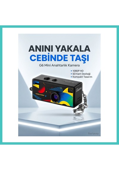 Ny Joy G6 Thumb Camera Mini Anahtarlık Kamera 1080p Hd Video Kayıtlı Retro Tasarım Taşınabilir Mini Dijital Kamera Nyjoybz
