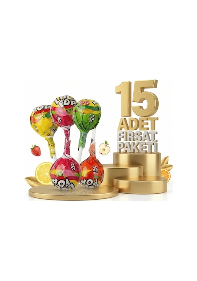 Afia Lolipop Meyve Aromalı Sert Şeker 15x10 Gr