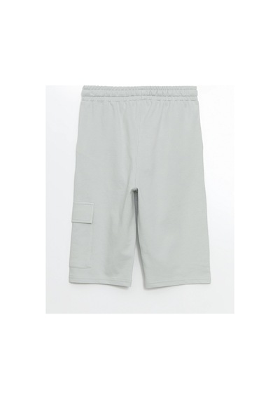 LC Waikiki Beli Lastikli Erkek Çocuk Kargo Şort Lıght Grey