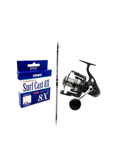 Yekoutdoor Profesyonel Olta Seti Okuma Revenger 420 Cm Surf Kamışı&savage Gear Sgs8 8000 Fd 8+1bb Olta Makinesi