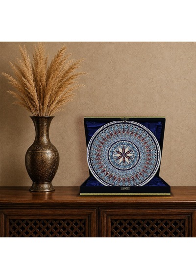 E38 El İşçiliği Çini Tabak 25 Cm - 6681