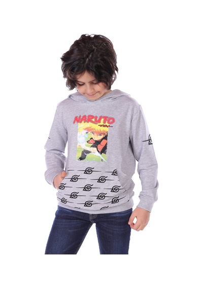 Toontoy Kids Toontoy Erkek Çocuk Relax Fit Kapüşonlu Cepli Baskılı Sweatshirt - 2 İplik Gri Toontoy Kids Toontoy Erkek Çocuk Relax Fit Kapüşonlu Cepli Baskılı Sweatshirt - 2 İplik Gri