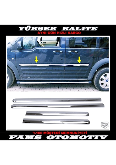 Ford Connect Krom Yan Kapı Çıtası 4 Kapı 2002-2014 P. Çelik
