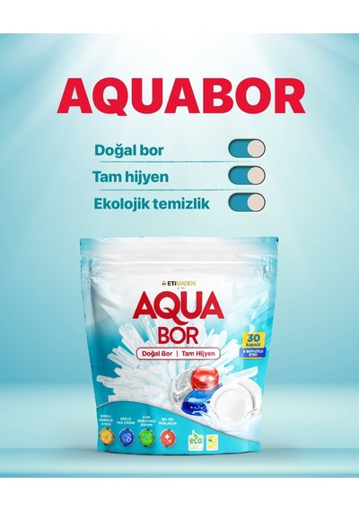 Aquabor Bulaşık Makinesi Tableti 30 Lu Doğal Bulaşık Makinesi Tableti 46921332