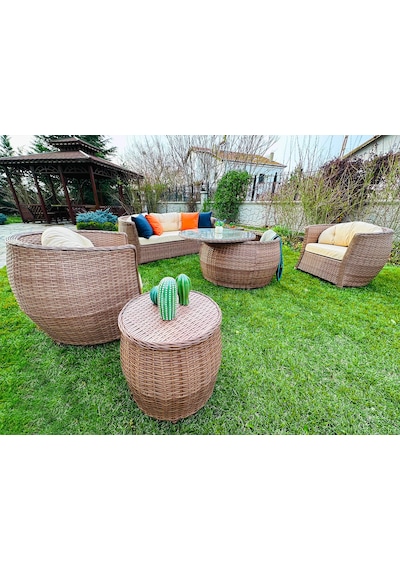 Monalin Home Garden Atlantis 5 Kişilik Rattan Örgü Bahçe & Balkon & Teras Lüks Oturma Grubu Minderli & Camlı & Masalı Lüks Bahçe Takımı Krem Monalin Home Garden Atlantis 5 Kişilik Rattan Örgü Bahçe & Balkon & Teras Lüks Oturma Grubu Minderli & Camlı & Masalı Lüks Bahçe Takımı Krem
