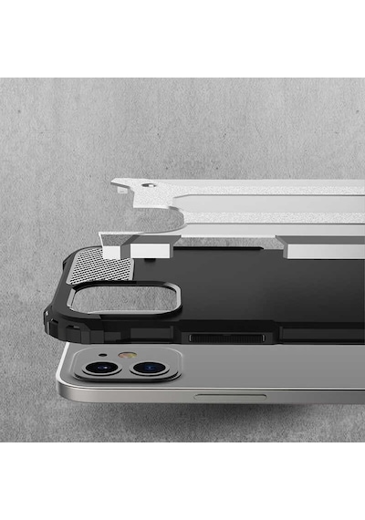 Noktaks - Apple Uyumlu iPhone   12 Mini - Kılıf   Çift Katman Zırh Tank Crash Military Kapak - Rose Gold